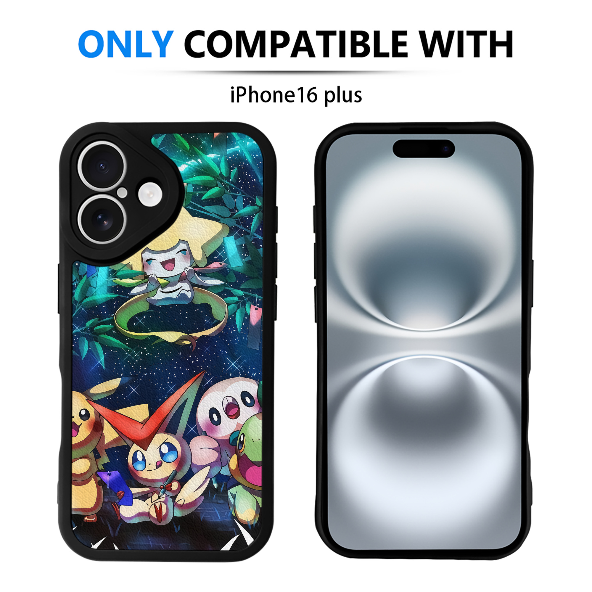 （画像用） ポケットモンスター Pokémon 【iPhone 16シリーズ対応】シリコンスマホケース（レザー調） 材質：シリコン